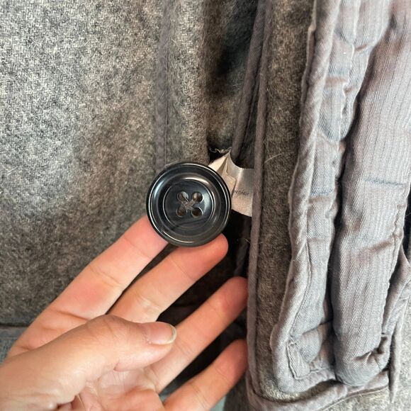 GAP Peacoat Jacket Women’s Size M Gray Double Breasted Pocket Wool Blend - Picture 8 of 12